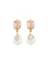 Main View - Click To Enlarge - JENNIFER BEHR - 'Tunis' crystal stud pearl drop earrings