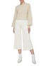 Figure View - Click To Enlarge - ALICE & OLIVIA - Ansley blouson sleeve crop cashmere knit sweater