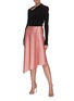 Figure View - Click To Enlarge - ALICE & OLIVIA - 'Classic Jayla' asymmetric drape slit midi skirt