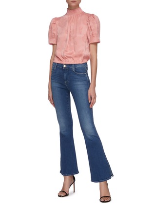 Figure View - Click To Enlarge - ALICE & OLIVIA - 'Irene' smock mock neck puff sleeve blouse