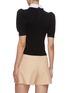 Back View - Click To Enlarge - ALICE & OLIVIA - 'Classic Chase' ruffle sleeve contrast collar sweater