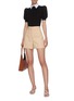 Figure View - Click To Enlarge - ALICE & OLIVIA - 'Classic Chase' ruffle sleeve contrast collar sweater
