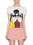 Main View - Click To Enlarge - ALICE & OLIVIA - 'Shira' graphic print roll sleeve T-shirt