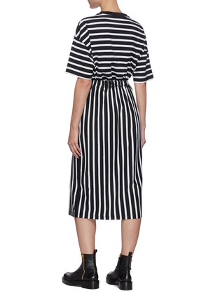 Back View - Click To Enlarge - NINETY PERCENT - Organic Cotton Stripe T Shirt Dress