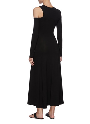 Back View - Click To Enlarge - NINETY PERCENT - Shoulder Cut Out Midi Dress