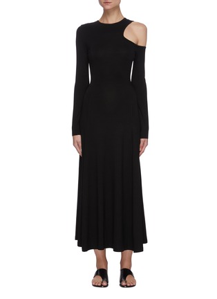 Main View - Click To Enlarge - NINETY PERCENT - Shoulder Cut Out Midi Dress