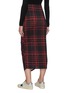 Back View - Click To Enlarge - NINETY PERCENT - Ruch Front Tartan Check Midi Skirt