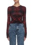Main View - Click To Enlarge - NINETY PERCENT - Ruch Front Tartan Check Crop Top