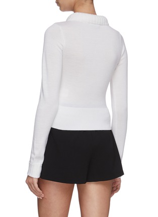 Back View - Click To Enlarge - ALICE & OLIVIA - Mock neck crop sweater