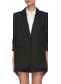 Main View - Click To Enlarge - ALICE & OLIVIA - Ronnie' pinstripe scrunched sleeve blazer