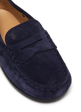 Detail View - Click To Enlarge - TOD’S - Mocassino Nuovo City' suede toddler loafers