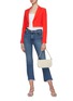 Figure View - Click To Enlarge - ALICE & OLIVIA - Macy notched collar crop blazer