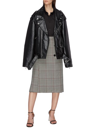 Figure View - Click To Enlarge - VETEMENTS - Checked midi skirt
