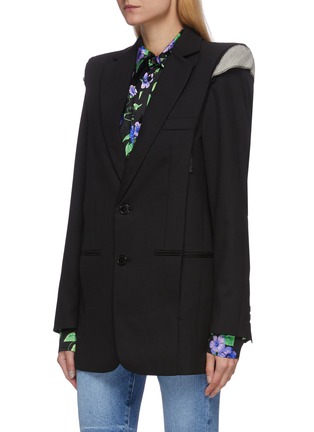 Front View - Click To Enlarge - VETEMENTS - Deconstructed single breast blazer