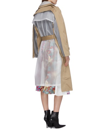 Back View - Click To Enlarge - VETEMENTS - Transparent back belted trench coat