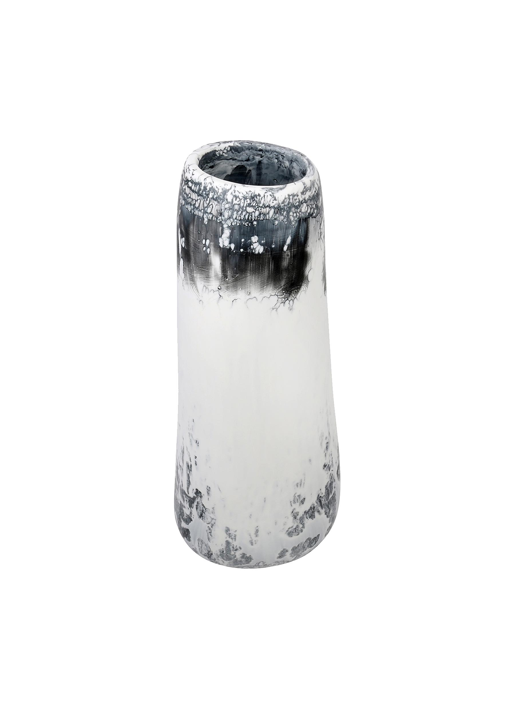 Dinosaur Designs Tall Resin Pebble Vase - White Marble