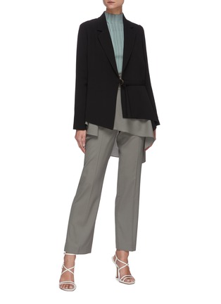 Figure View - Click To Enlarge - EQUIL - Buckled drape waist pants