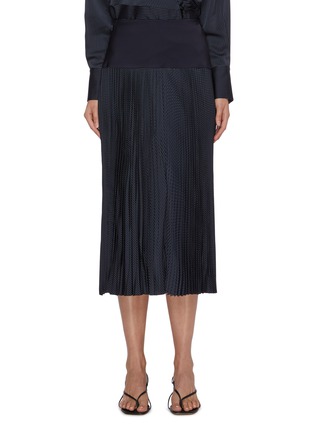 Main View - Click To Enlarge - EQUIL - High waist thick band pleated midi skirt