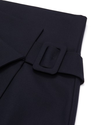 Detail View - Click To Enlarge - COMME MOI - Belted asymmetric foldover waist skirt