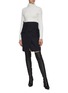 Figure View - Click To Enlarge - COMME MOI - Belted asymmetric foldover waist skirt