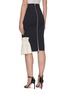 Back View - Click To Enlarge - COMME MOI - Half Ruffle Split Hem Midi Skirt