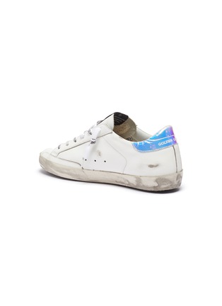  - GOLDEN GOOSE - Superstar iridescent patch logo lace sneakers