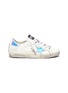 Main View - Click To Enlarge - GOLDEN GOOSE - Superstar iridescent patch logo lace sneakers