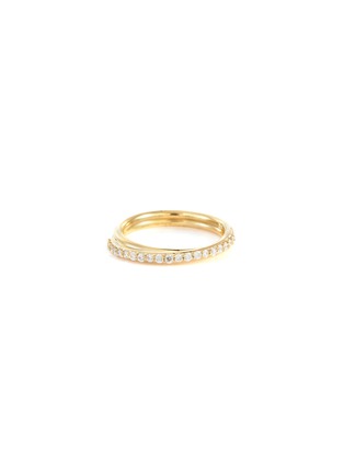 Main View - Click To Enlarge - WWAKE - Demi diamond pave 14k gold ring