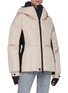 Detail View - Click To Enlarge - MONCLER - Frachey' Belted Colourblock Hood Down Puffer Jacket
