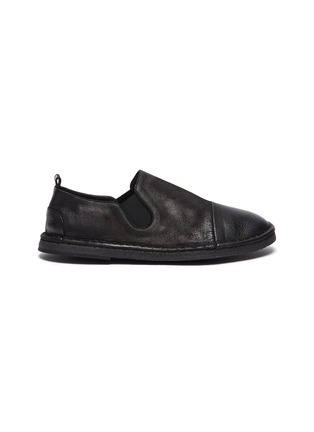 black leather loafer shoes mens