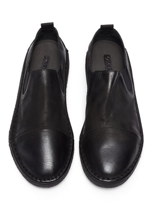 Figure View - Click To Enlarge - MARSÈLL - 'Parellara' deerskin toe leather derby shoes