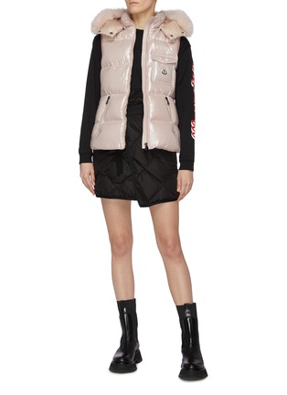 Figure View - Click To Enlarge - MONCLER - Padded patch pocket wrap mini skirt