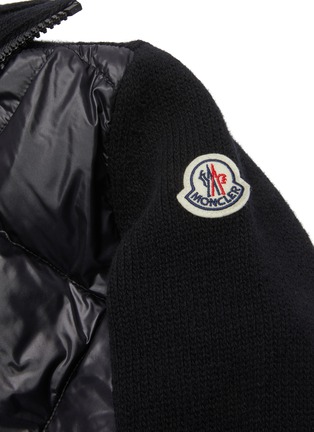  - MONCLER - Knitted sleeve quilted shell jacket