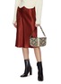 Figure View - Click To Enlarge - BY FAR - 'Rachel' snake embossed leather shoulder bag