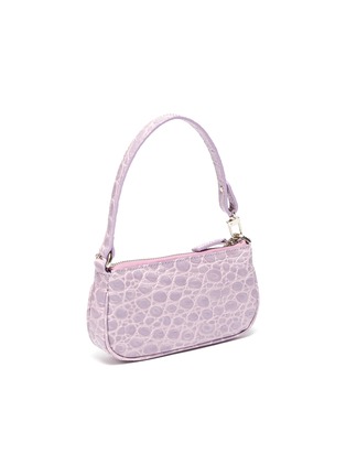 Detail View - Click To Enlarge - BY FAR - 'Mini Rachel' croc embossed leather shoulder bag