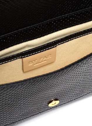 Detail View - Click To Enlarge - BY FAR - Miranda' buckled snake embossed leather shoulder bag