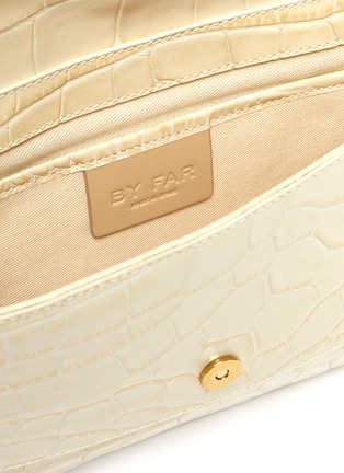 Detail View - Click To Enlarge - BY FAR - 'Miranda' buckled croc embossed leather shoulder bag