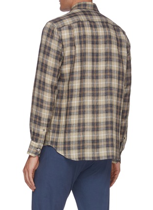 Back View - Click To Enlarge - TOMORROWLAND - Plaid French Collar Shirt