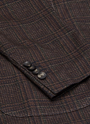  - LARDINI - Notch lapel check casual velvet blazer