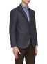 Front View - Click To Enlarge - LARDINI - Notch lapel microcheck casual blazer