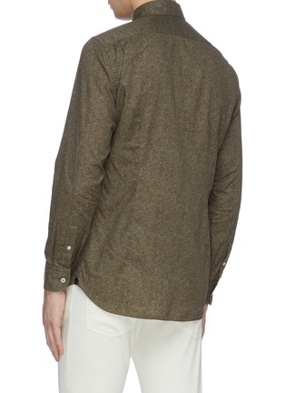 Back View - Click To Enlarge - LARDINI - Herringbone print cotton shirt