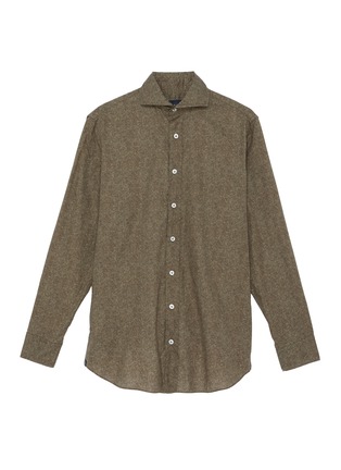 Main View - Click To Enlarge - LARDINI - Herringbone print cotton shirt