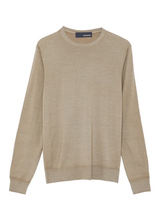 Main View - Click To Enlarge - LARDINI - Garment dyed wool silk blend sweater