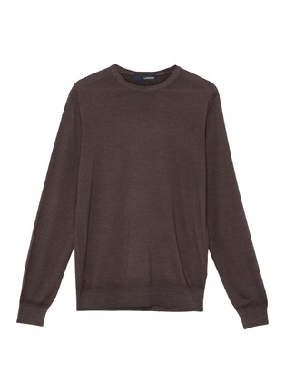Main View - Click To Enlarge - LARDINI - Garment dyed wool silk blend sweater