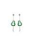 Main View - Click To Enlarge - SAMUEL KUNG - Diamond jade 18k white gold earrings
