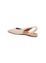  - ROSETTA GETTY - Point toe ruched slingback leather flats