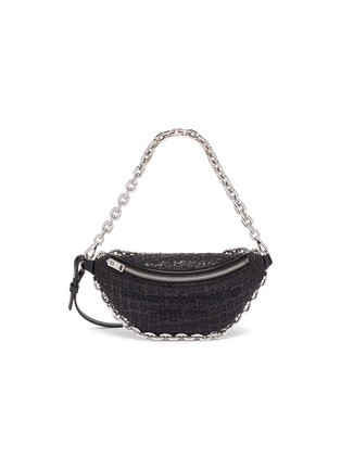 Main View - Click To Enlarge - ALEXANDER WANG - Attica chain embellished leather belt bag