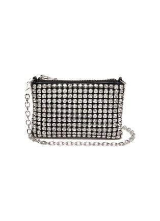 Main View - Click To Enlarge - ALEXANDER WANG - Wingloc' rhinestone top handle pouch