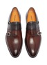 Detail View - Click To Enlarge - MAGNANNI - Leather dual-toned double monk strap shoes