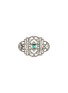 Main View - Click To Enlarge - TUKKA - Art Deco' diamond emerald gold silver brooch